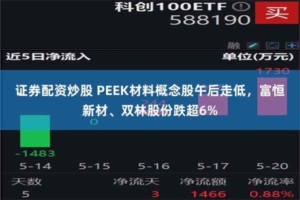 证券配资炒股 PEEK材料概念股午后走低，富恒新材、双林股份跌超6%